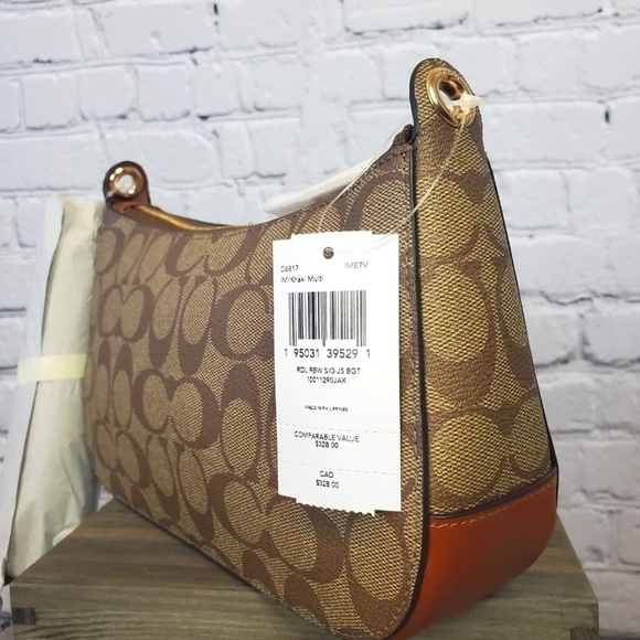 coach Jes Baguette In Signature Canvas With Coach Radial Rainbow NWT - Picture 8 of 10
